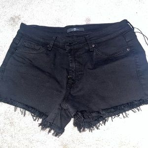 Brand new 7 for all man kind black Jean shorts size 27
